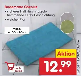 Netto Marken-Discount Badematte Chenille Angebot