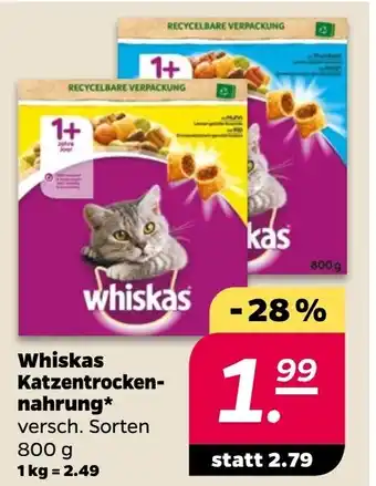 NETTO Whiskas Katzentrockennahrung 800 g Angebot