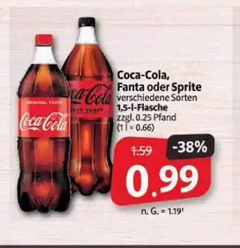 Markant Markt Coca-cola, fanta oder sprite Angebot