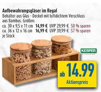 diska Aufbewahrungsgläser im regal kesper Angebot