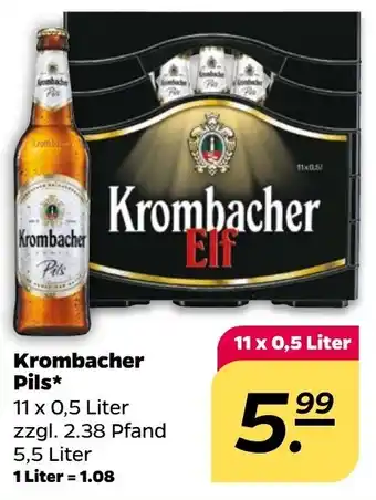 NETTO Krombacher Pils 11x0,5 Liter Angebot