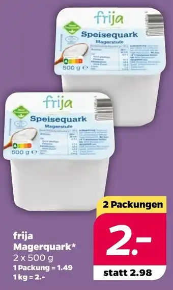 NETTO Frija Magerquark 2x500 g Angebot