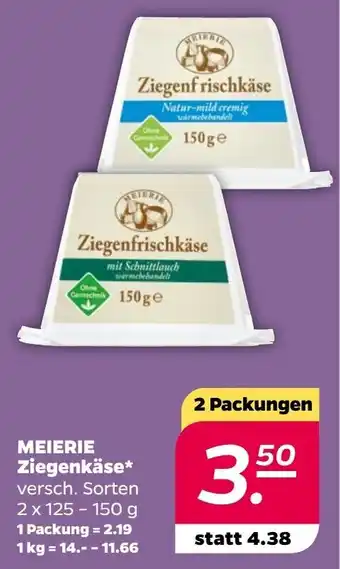 NETTO Meierie Ziegenkäse 2x125-150 g Angebot