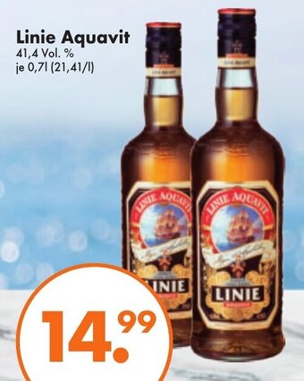 Trink und Spare Linie Aquavit 0,7L Angebot