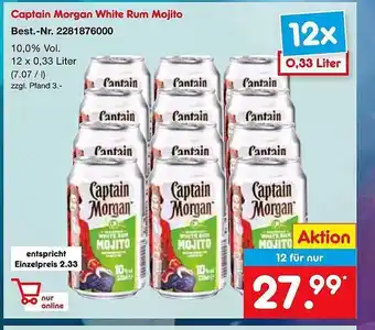 Netto Marken-Discount Captain morgan white rum mojito Angebot