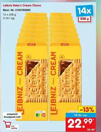 Netto Marken-Discount Leibniz keks'n cream choco Angebot