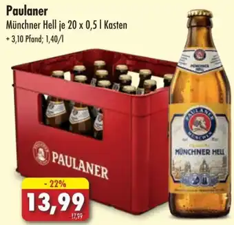 Lösch Depot Paulaner Münchner Hell 20x0,5 L Kasten Angebot