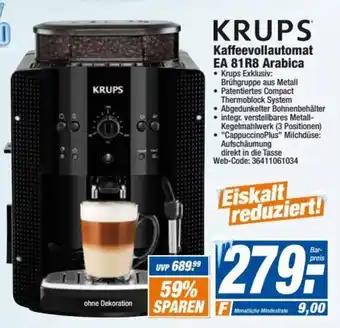 HEM Expert Krups Kaffeevollautomat EA 81R8 Arabica Angebot