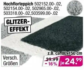 Möbel Boss Hochflorteppich Angebot