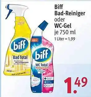 Rossmann BIFF Badreiniger oder WC-Gel Angebot