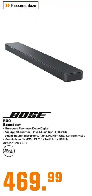 Saturn Bose 500 Soundbar Angebot