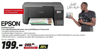 MediaMarkt Epson EcoTank ET-2812 3in1 Multifunktionsdrucker mit nachfüllbarem Tintentank Angebot