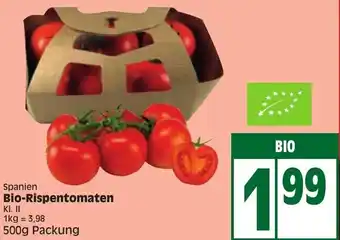 Edeka Bio Rispentomaten 500g Packung Angebot