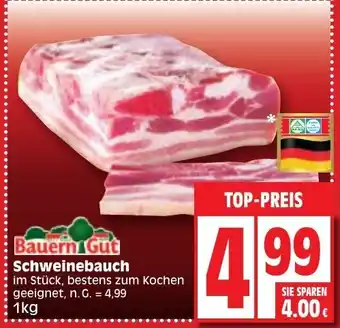 Edeka Bauern Gut Schweinebauch im Stück 1kg Angebot