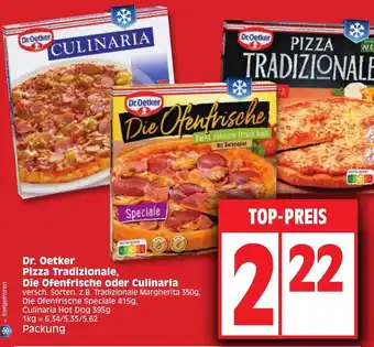 Edeka Dr. Oetker Pizza Tradizionale, Die Ofenfrische oder Culinaria Angebot