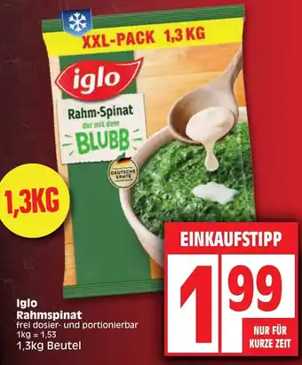 Edeka Iglo Rahmspinat 1,3 kg Beutel Angebot