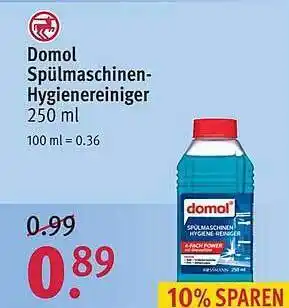 Rossmann Domol Spülmaschinen Hygienereiniger Angebot