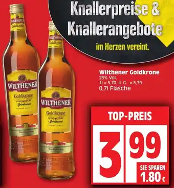 Edeka Wilthener Goldkrone 0,7 L Flasche Angebot