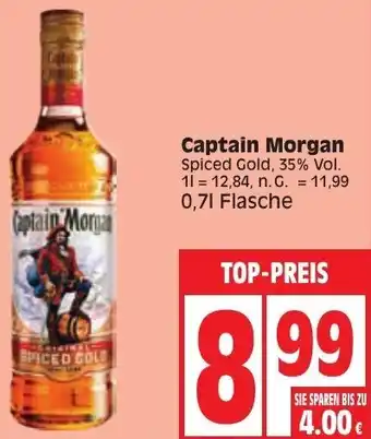 Edeka Captain Morgan Spiced Gold 0,7 L Flasche Angebot