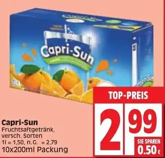 Edeka Capri Sun Fruchtsaftgetränk 10x200 ml Packung Angebot