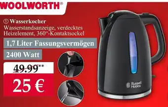 Woolworth Wasserkocher 2400 Watt Angebot