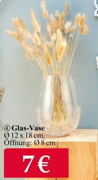 Woolworth Glas Vase Ø 12 x 18 cm Angebot