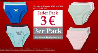 Woolworth Jungen Slip oder Mädchen Slip gr. 192-134/140 3er Pack Angebot