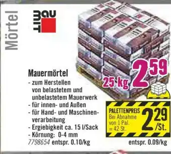 Hornbach Mauermörtel 25kg Angebot