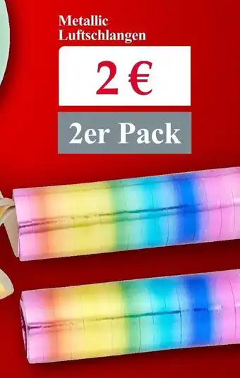 Woolworth Metallic Luftschlangen 2er Pack Angebot