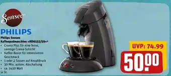 REWE Center Philips Senseo Kaffeepadmaschine>>HD6553/59<< Angebot