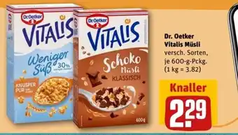 REWE Center Dr. Oetker Vitalis Müsli 600 g Pckg. Angebot