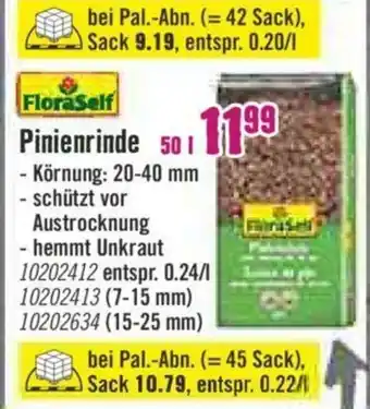 Hornbach Floraself Pinienrinde 50L Angebot