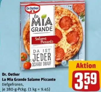 REWE Center Dr. Oetker La Mia Grande Salame Piccante 380 g Pckg. Angebot