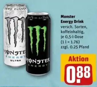 REWE Center Monster Energy Drink 0,5 L Dose Angebot