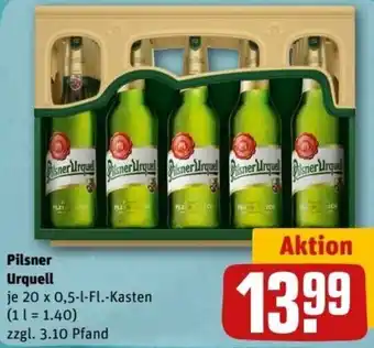 REWE Center Pilsner Urquell 20x0,5 L-Fl. Kasten Angebot