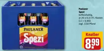 REWE Center Paulaner Spezi 20x0,5 L-Fl. Kasten Angebot