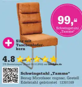 Höffner Tamme Schwingstuhl Angebot