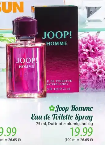 Famila Nord Ost Joop Homme Eau de Toilette Spray 75ml Angebot