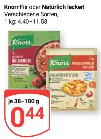 Globus Knorr Fix oder Natürlich lecker! 38-100 g Angebot