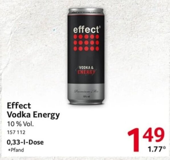 Effect Vodka Energy Drink 330ml Angebot bei Selgros