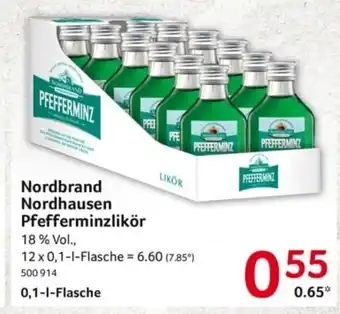 Selgros Nordbrand Pfefferminzlikor 100ml Angebot