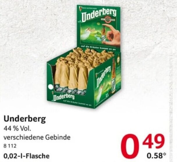 Underberg KrauterBitter 20ml Angebot bei Selgros