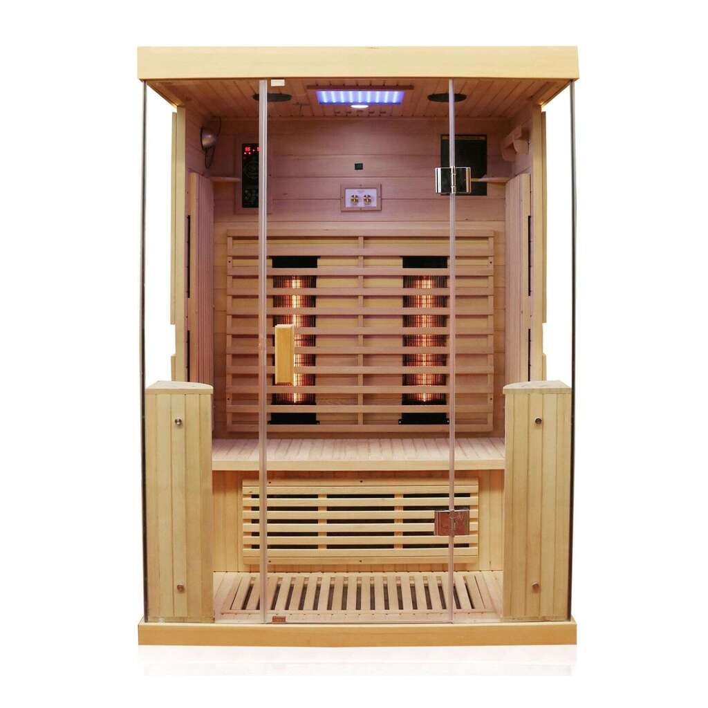 Dewello infrarotkabine infrarotsauna kingston 130cm x 105cm inkl