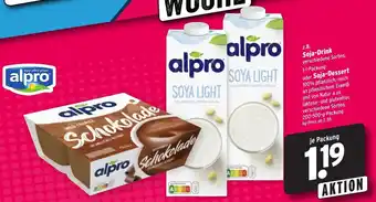 Wasgau Alpro z. B. Soja-Drink 1L oder Soja-Dessert 200-500g Angebot