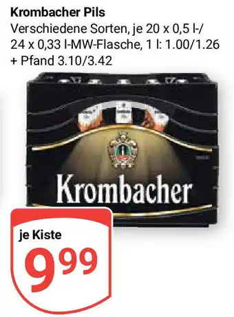 Globus Krombacher Pils 20x0,5/24x0,33 L-MW-Flasche Angebot