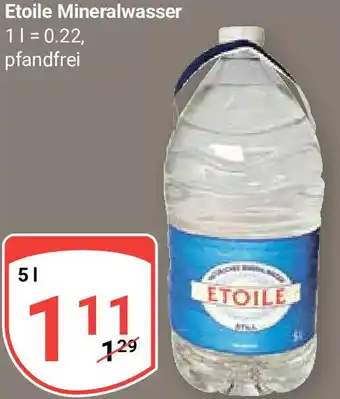 Globus Etoile Mineralwasser 5 L Angebot