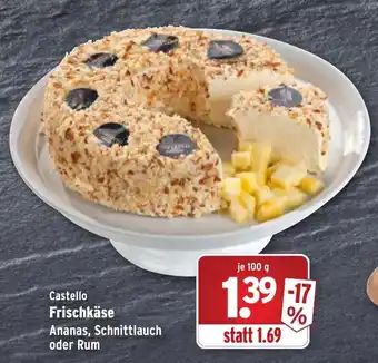 Wasgau Castello Frischkäse Ananas, Schnittlauch oder Rum 100g Angebot