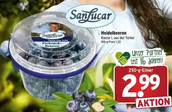 Wasgau Sanlucar Heidelbeeren 250g Angebot