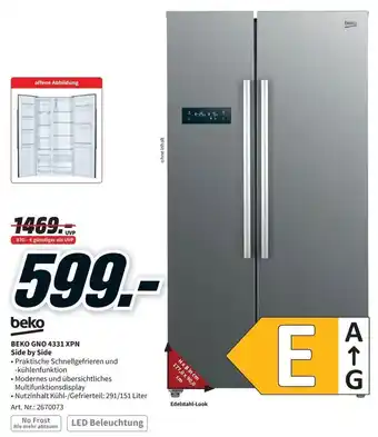 MediaMarkt beko GNO 4331 XPN Side by Side Angebot