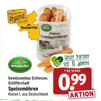 Wasgau Wasgau Gemüseanbau Schlosser, Schifferstadt Speisemöhren 1kg Angebot